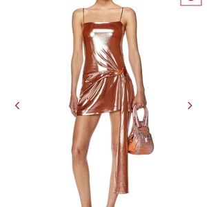 DIESEL metallic-effect minidress